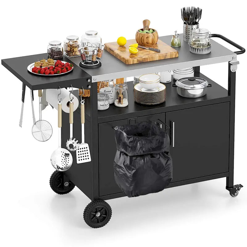 Costway Grill Cart with Storage 33 Outdoor Kitchen Island with - See Details