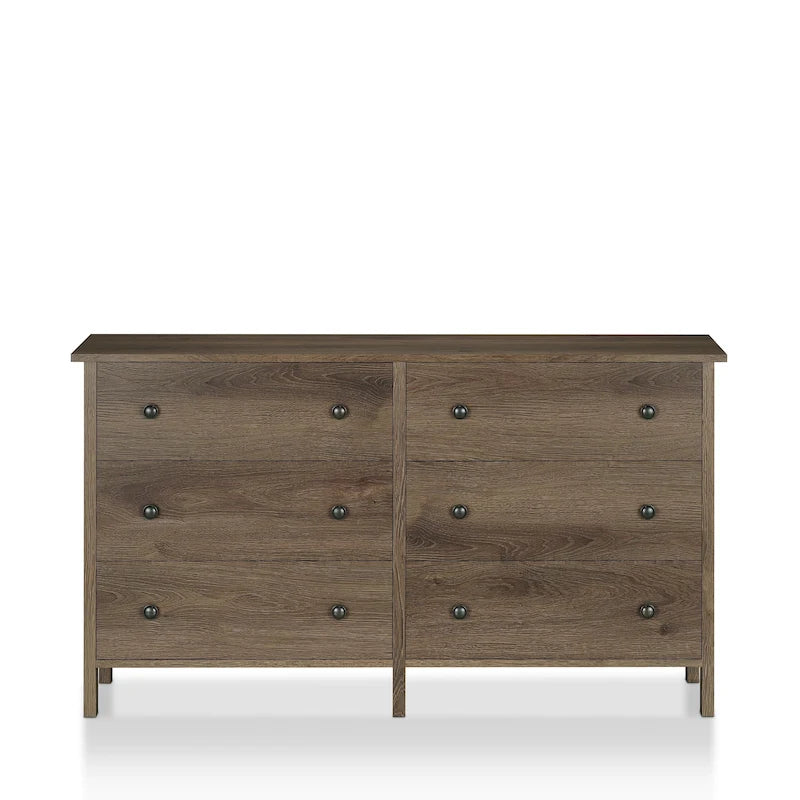 Rustic Walnut Storage Dresser, 3 or 6 Drawers