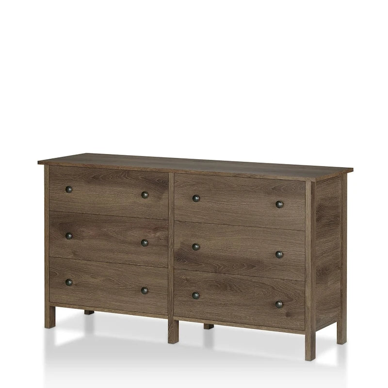 Rustic Walnut Storage Dresser, 3 or 6 Drawers