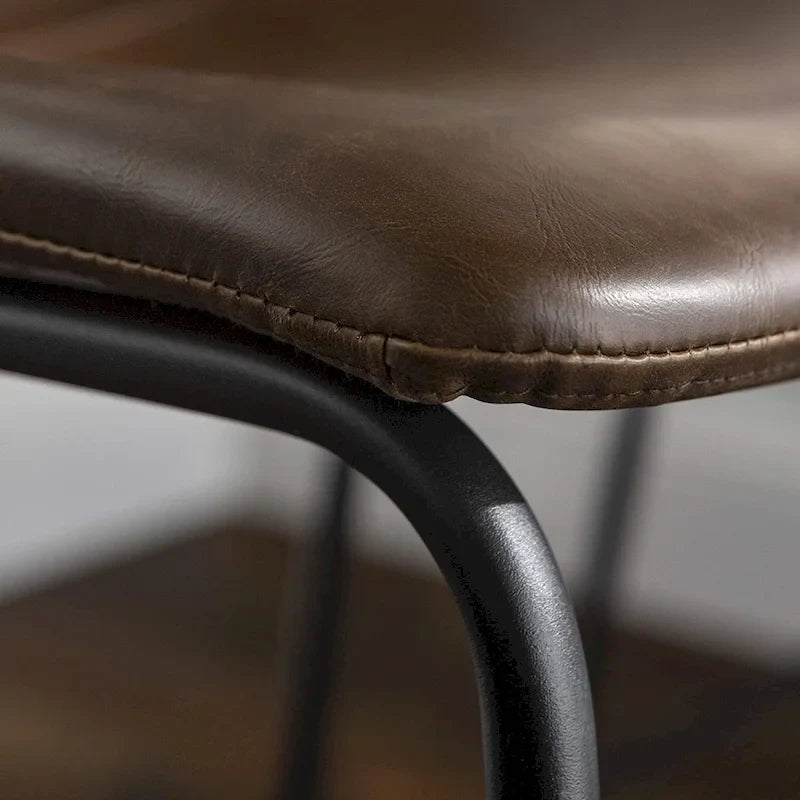 Bar Stools with Back, PU Leather, Footrest, 18/26/30 Inch