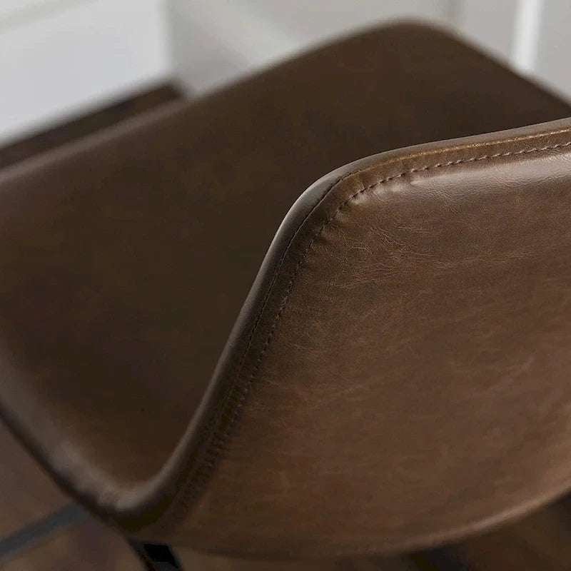 Bar Stools with Back, PU Leather, Footrest, 18/26/30 Inch