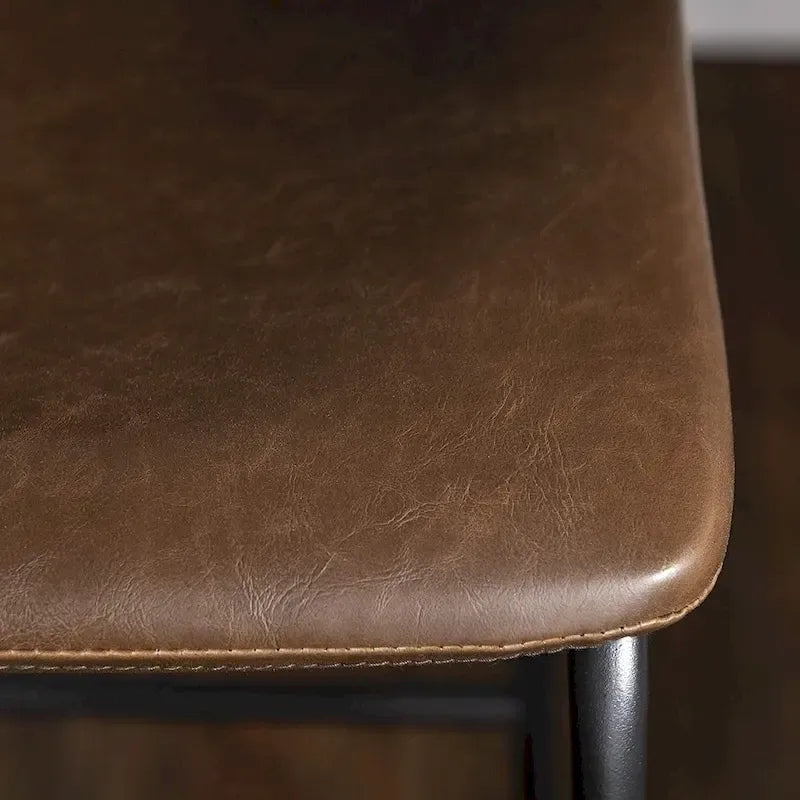 Bar Stools with Back, PU Leather, Footrest, 18/26/30 Inch