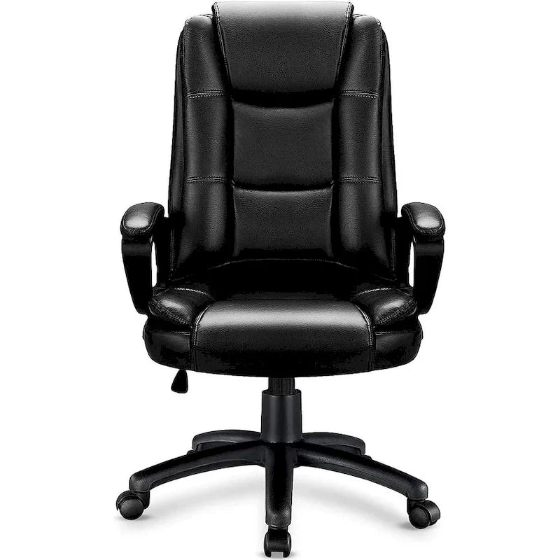 High Back Executive Office Chair, Ergonomic, Leather, 400 lbs