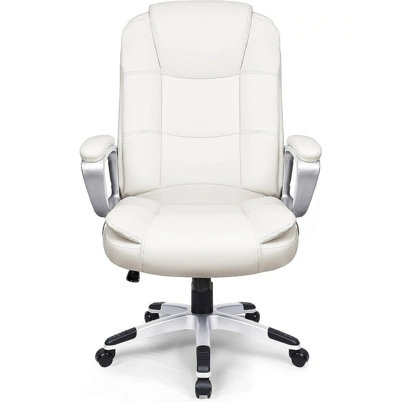 High Back Executive Office Chair, Ergonomic, Leather, 400 lbs