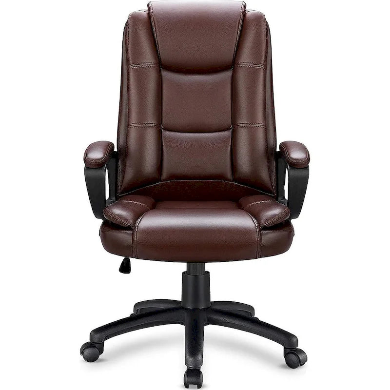 High Back Executive Office Chair, Ergonomic, Leather, 400 lbs