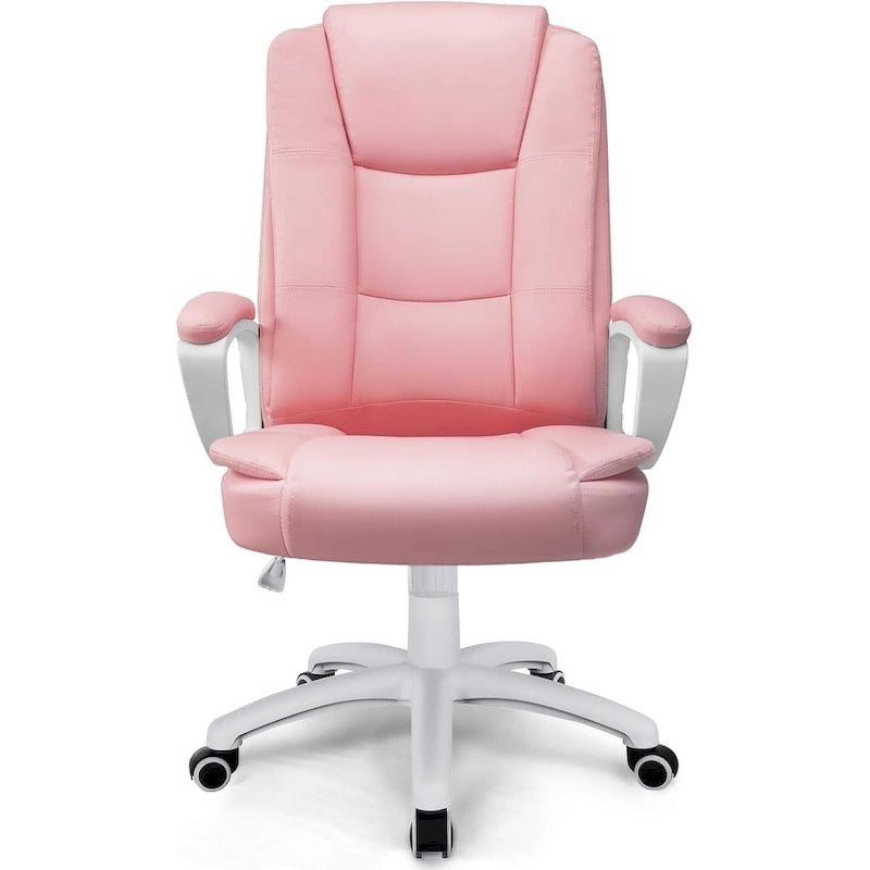 High Back Executive Office Chair, Ergonomic, Leather, 400 lbs