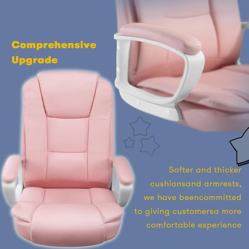 High Back Executive Office Chair, Ergonomic, Leather, 400 lbs