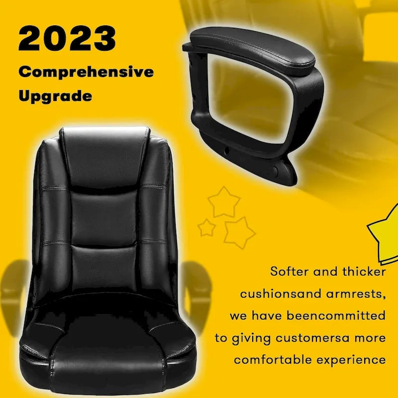High Back Executive Office Chair, Ergonomic, Leather, 400 lbs