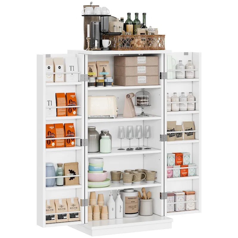 47-Inch Pantry Cabinet, Wooden Kitchen Storage Cabinet