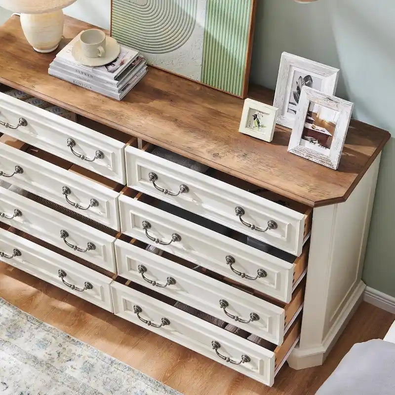 Farmhouse Drawers Dresser, Wood Chest of Drawers, Dressers Organizer