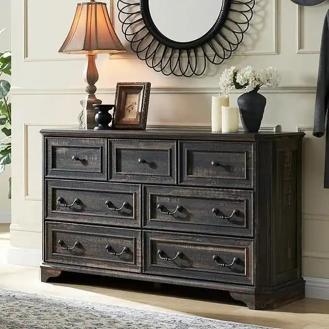 Farmhouse Drawers Dresser, Wood Chest of Drawers, Dressers Organizer